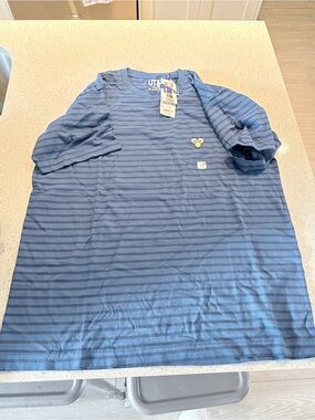 Uniqlo x KAWS Blue Striped Short Sleeve Tee